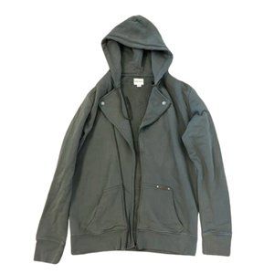 DIESEL Army Green Fleece Zip-Up Hoodie